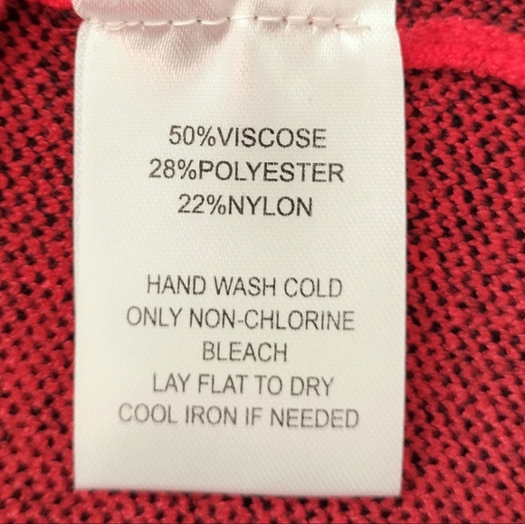 Scottie Dog Pullover Sweater by Calligraphie Red Soft Poly Blend Size L - Picture 11 of 13